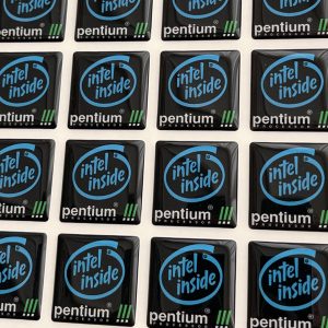 Intel Pentium III PC Case Badge Black